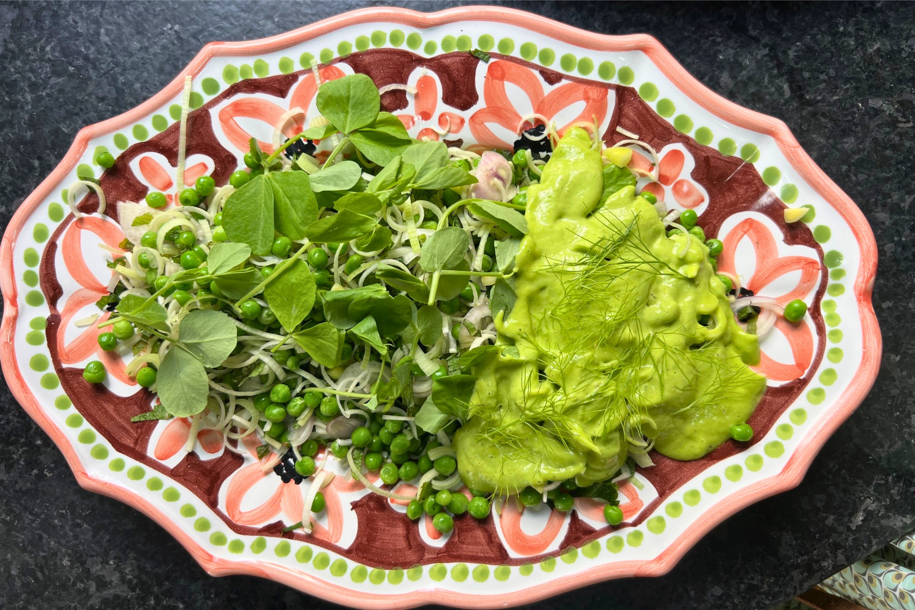 Pea, Mint and Feta/ Pecorino Salad
