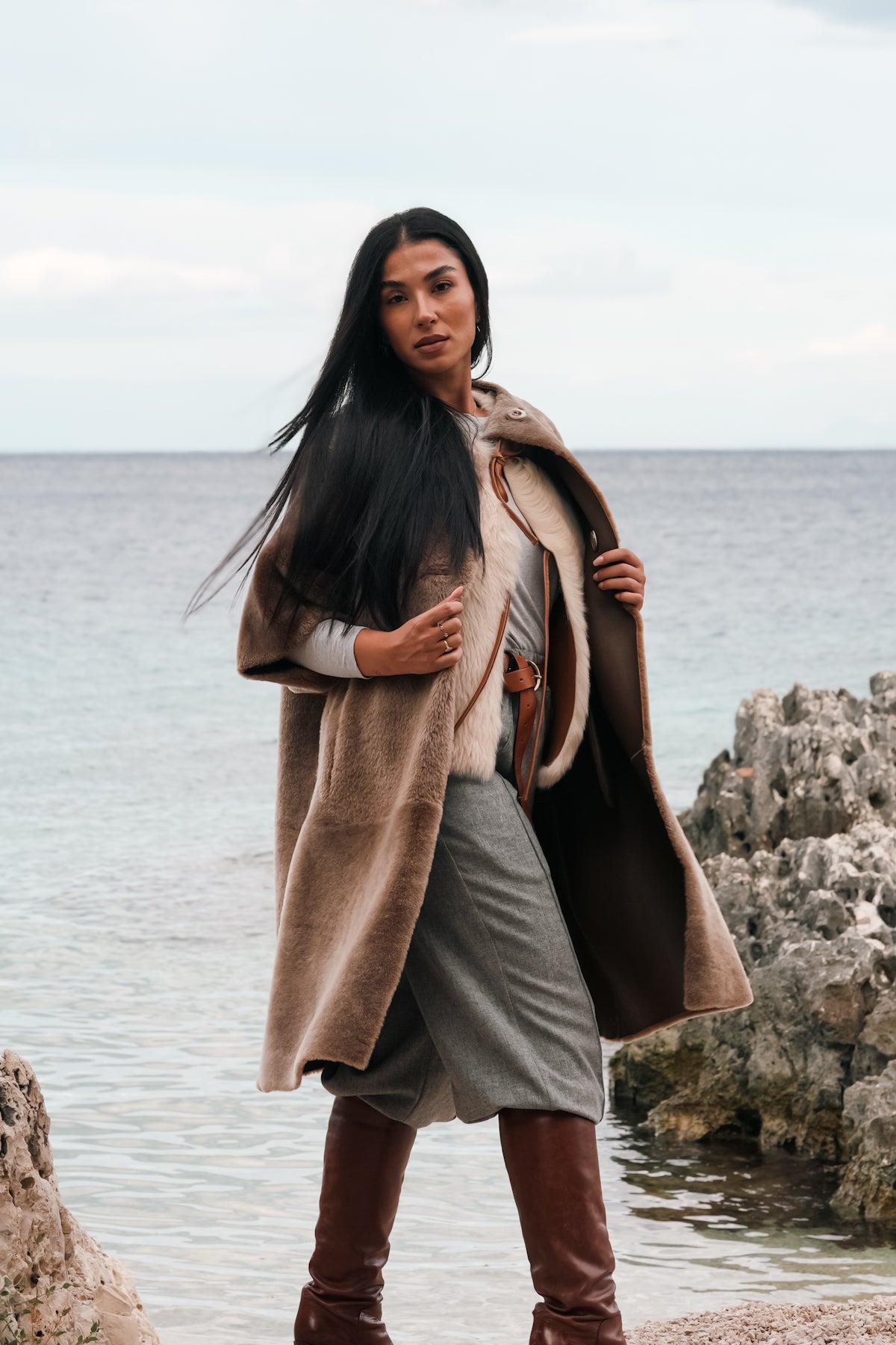 Louisa Shearling Coat