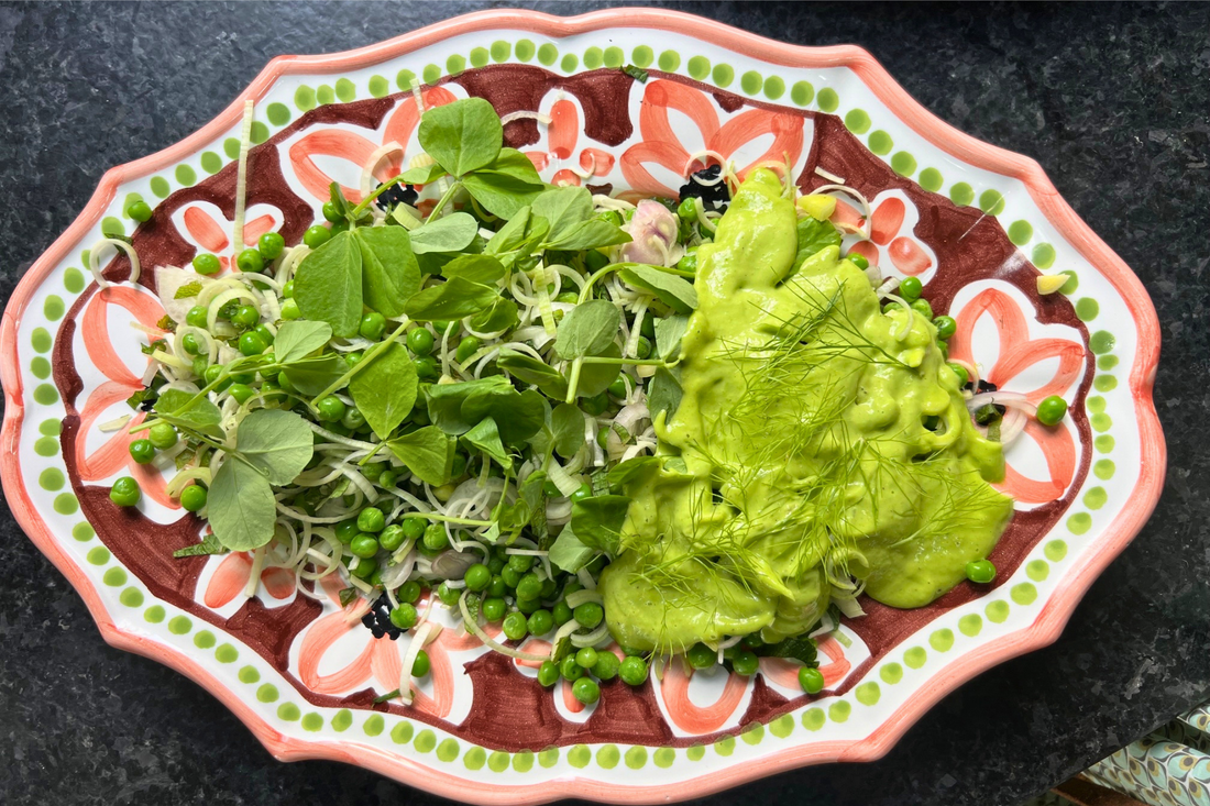 Pea, Mint and Feta/ Pecorino Salad