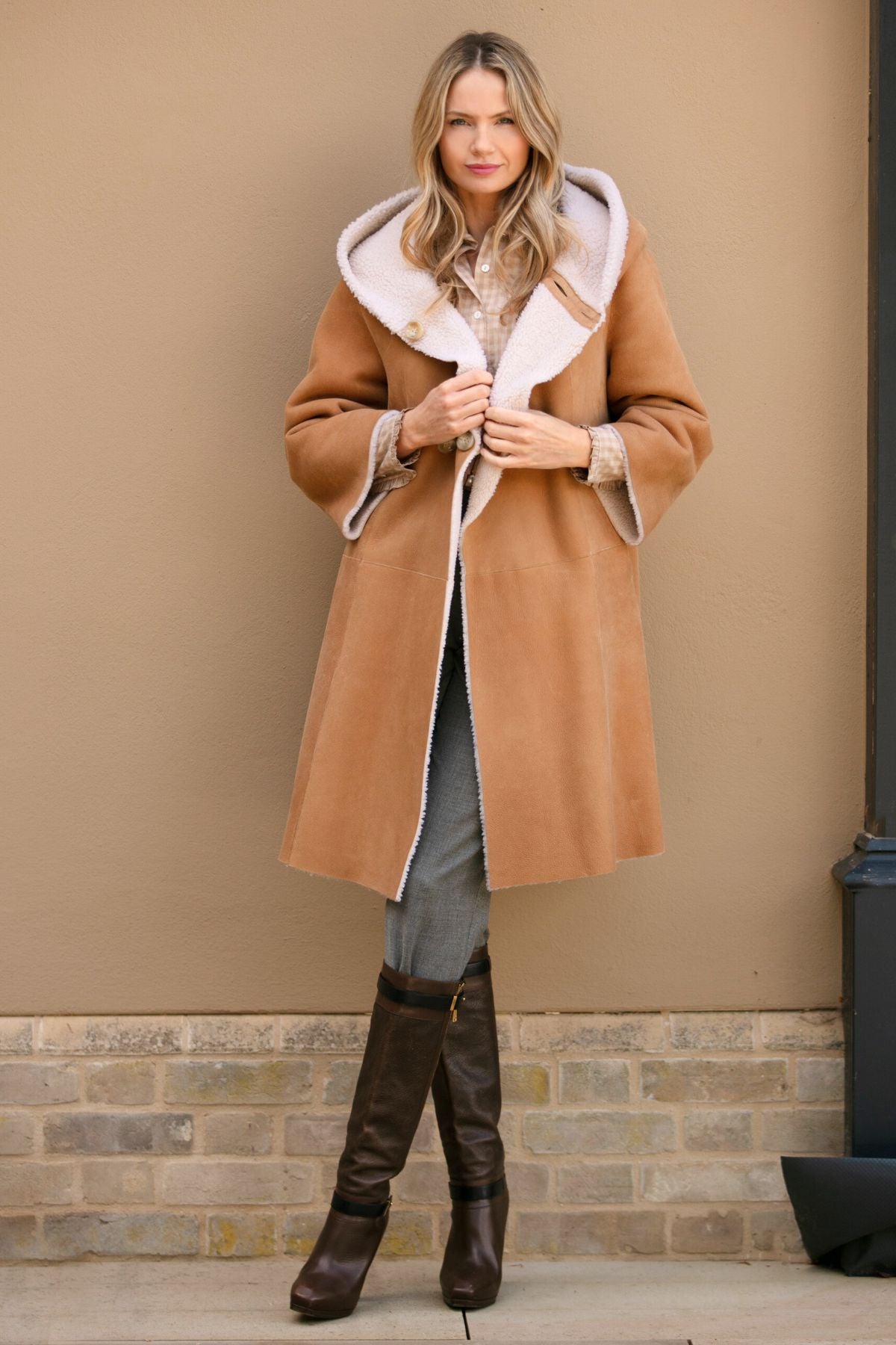 Zephyren ゼファレン 主流 FUR COAT BROWN