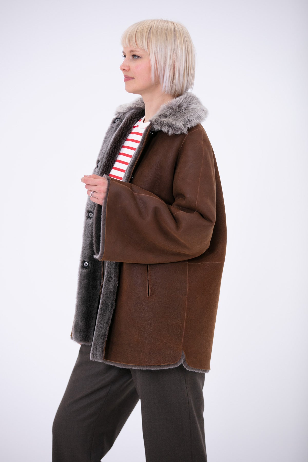Matteau Shearling Coat – Stoned & Waisted