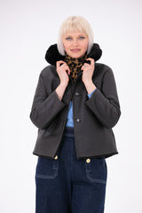 Leopard Silk Diamond Scarf
