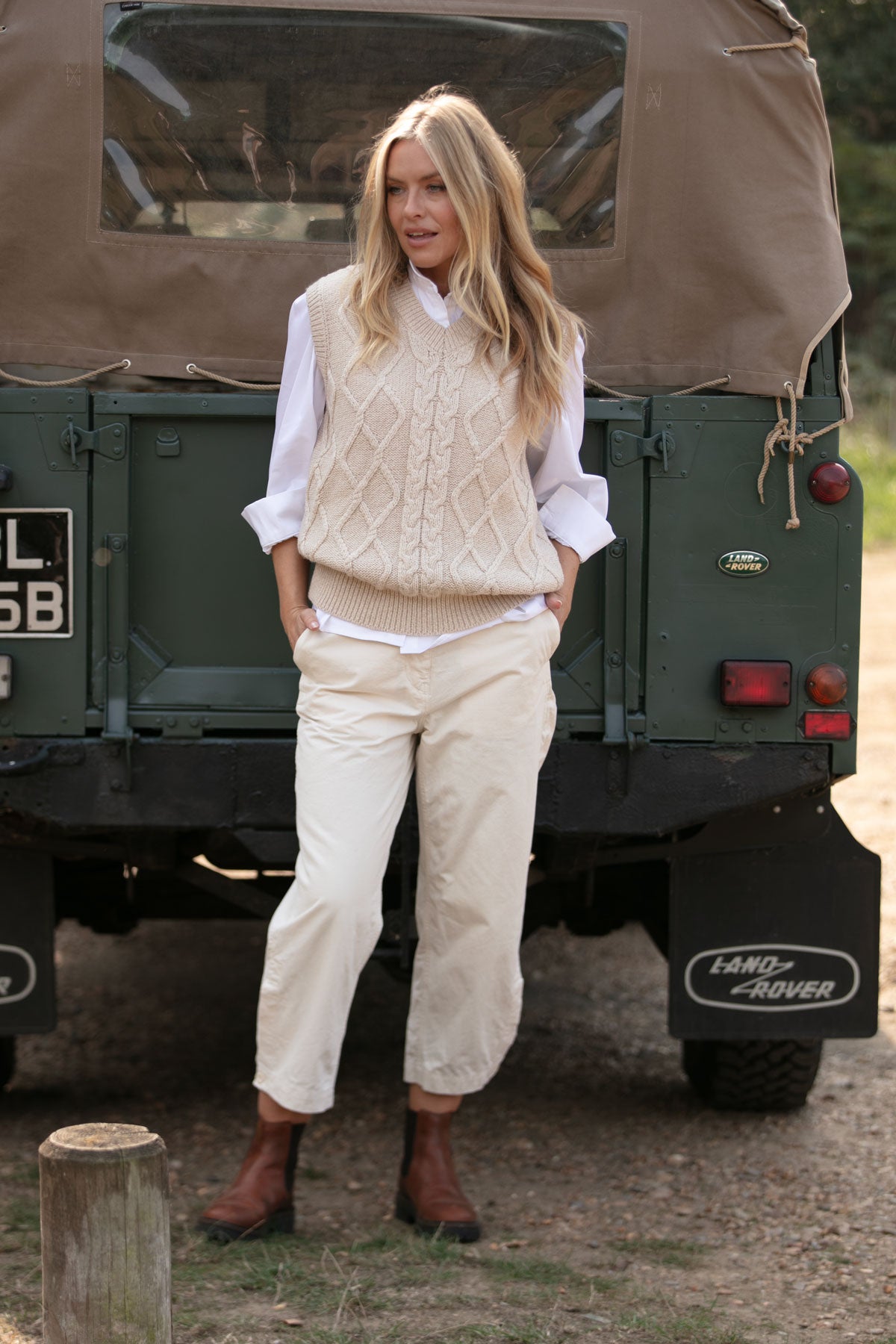 Oversized Cable Vest