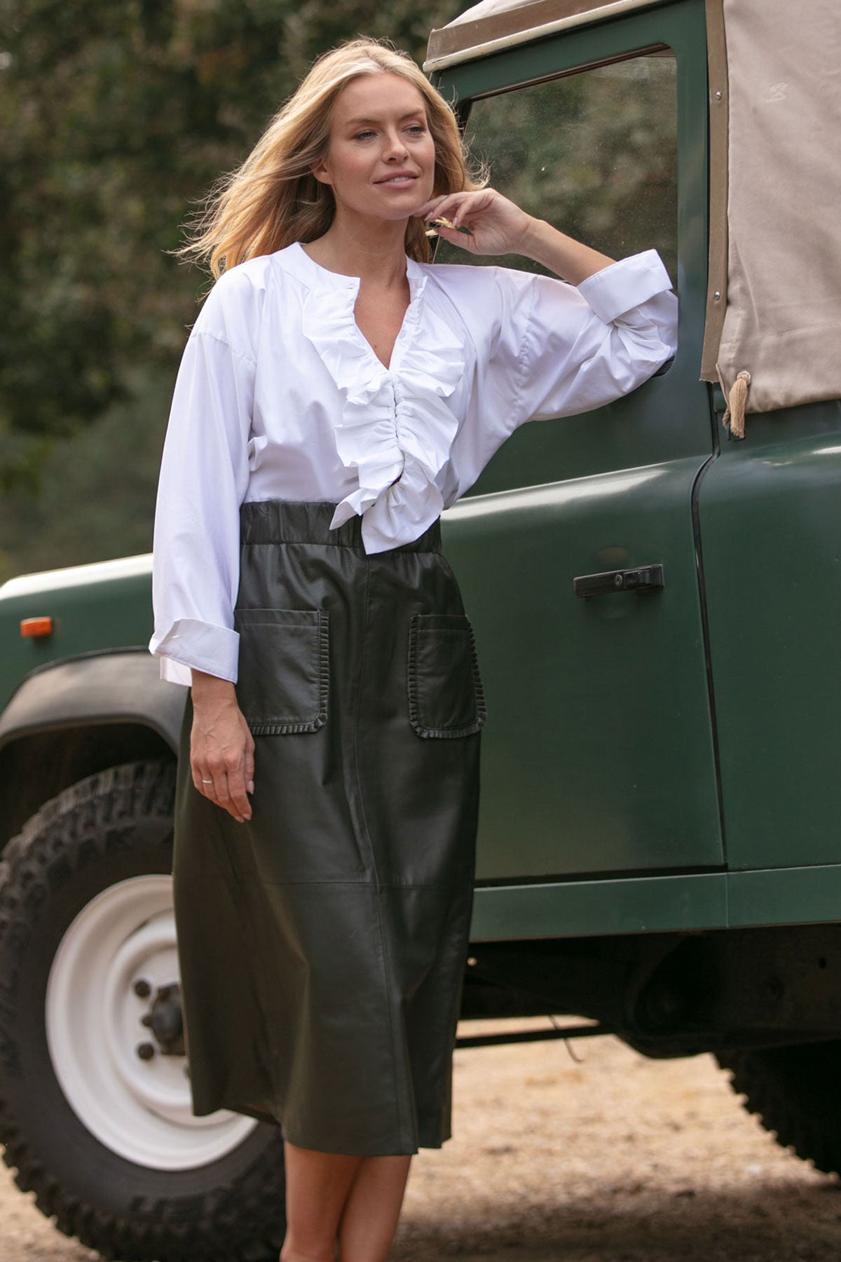 Phoebe Leather Skirt