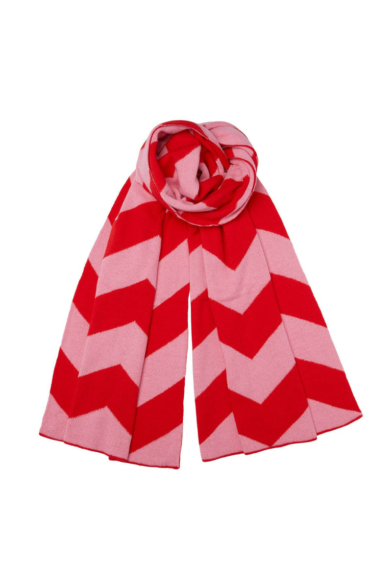 Pink and Red Cashmere scarf