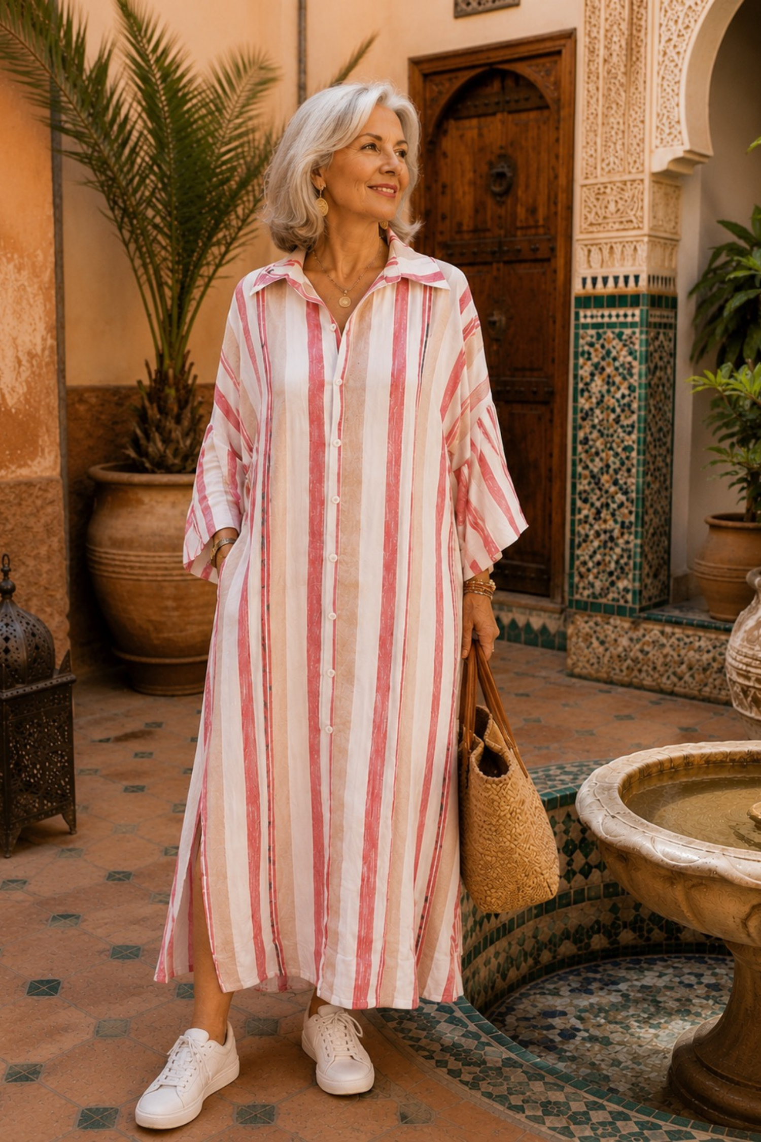 Savannah Silk Linen Kaftan