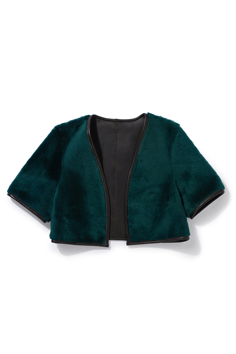 8. Short Jeanette Ocean Shearling Jacket - January 2025 Sale