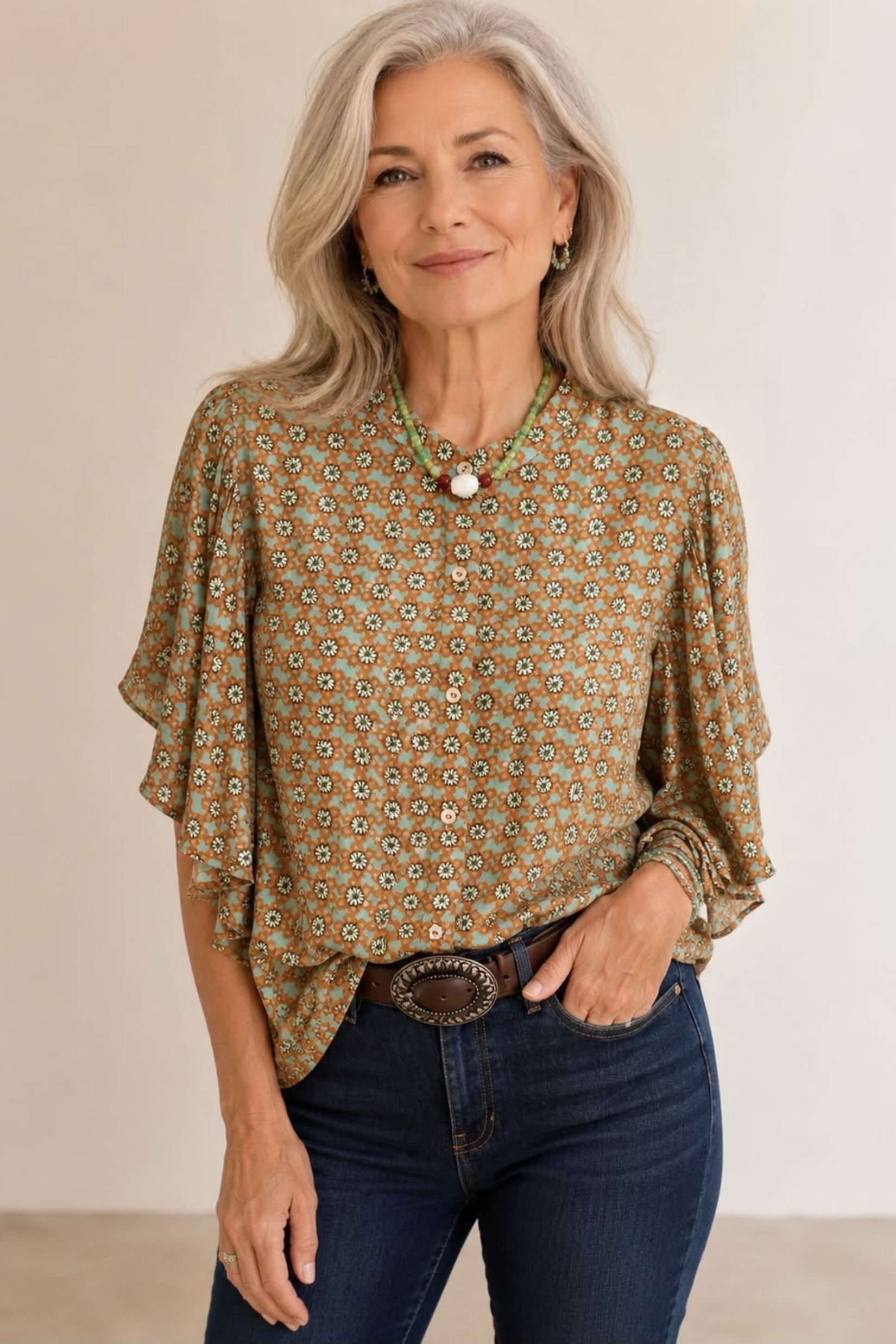 Butterfly Viscose Blouse Confetti