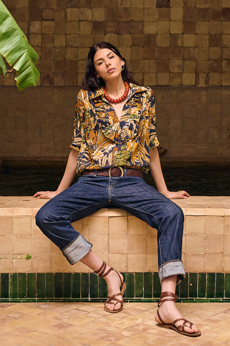 Cate Linen Tropical Blouse