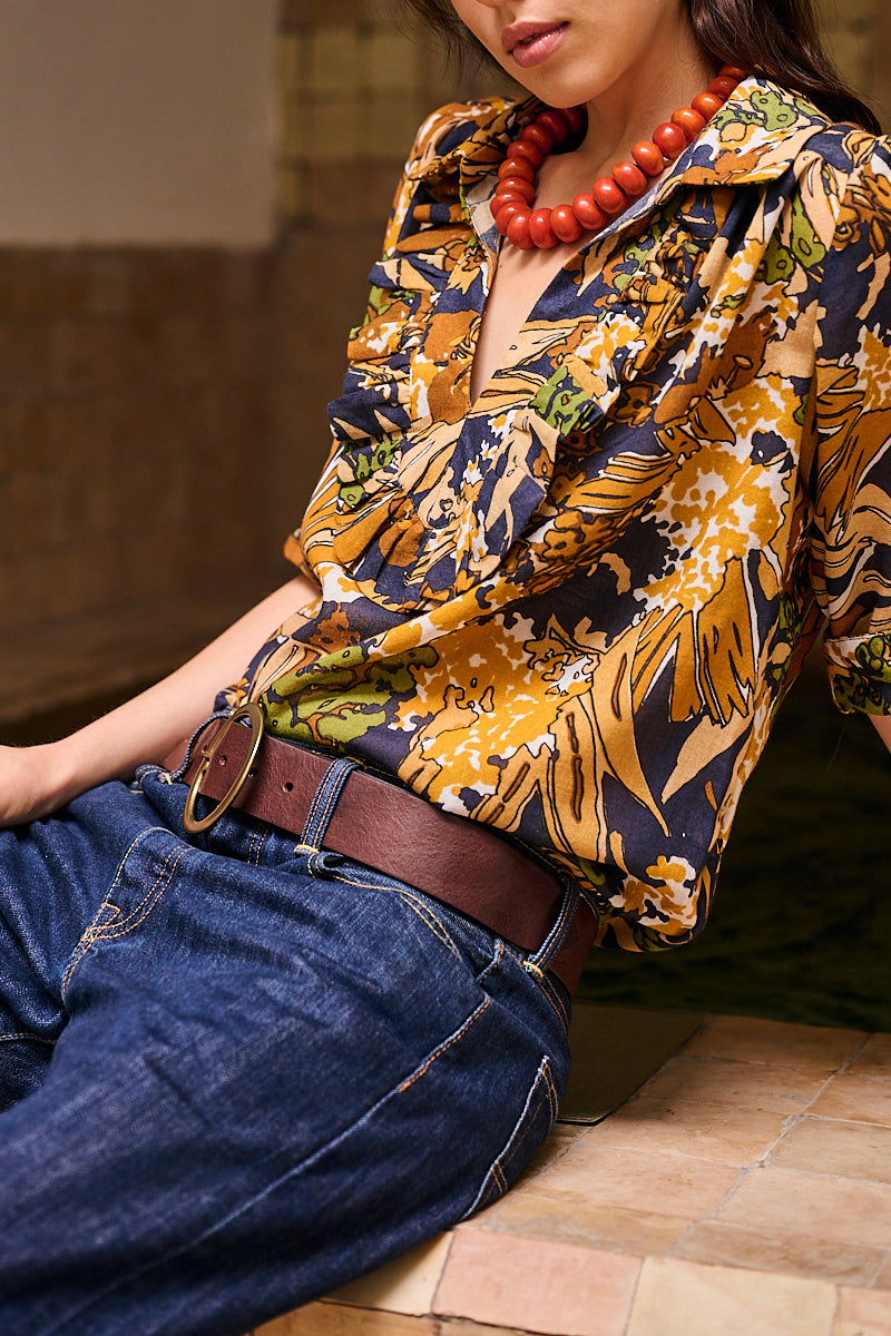 Cate Linen Tropical Blouse