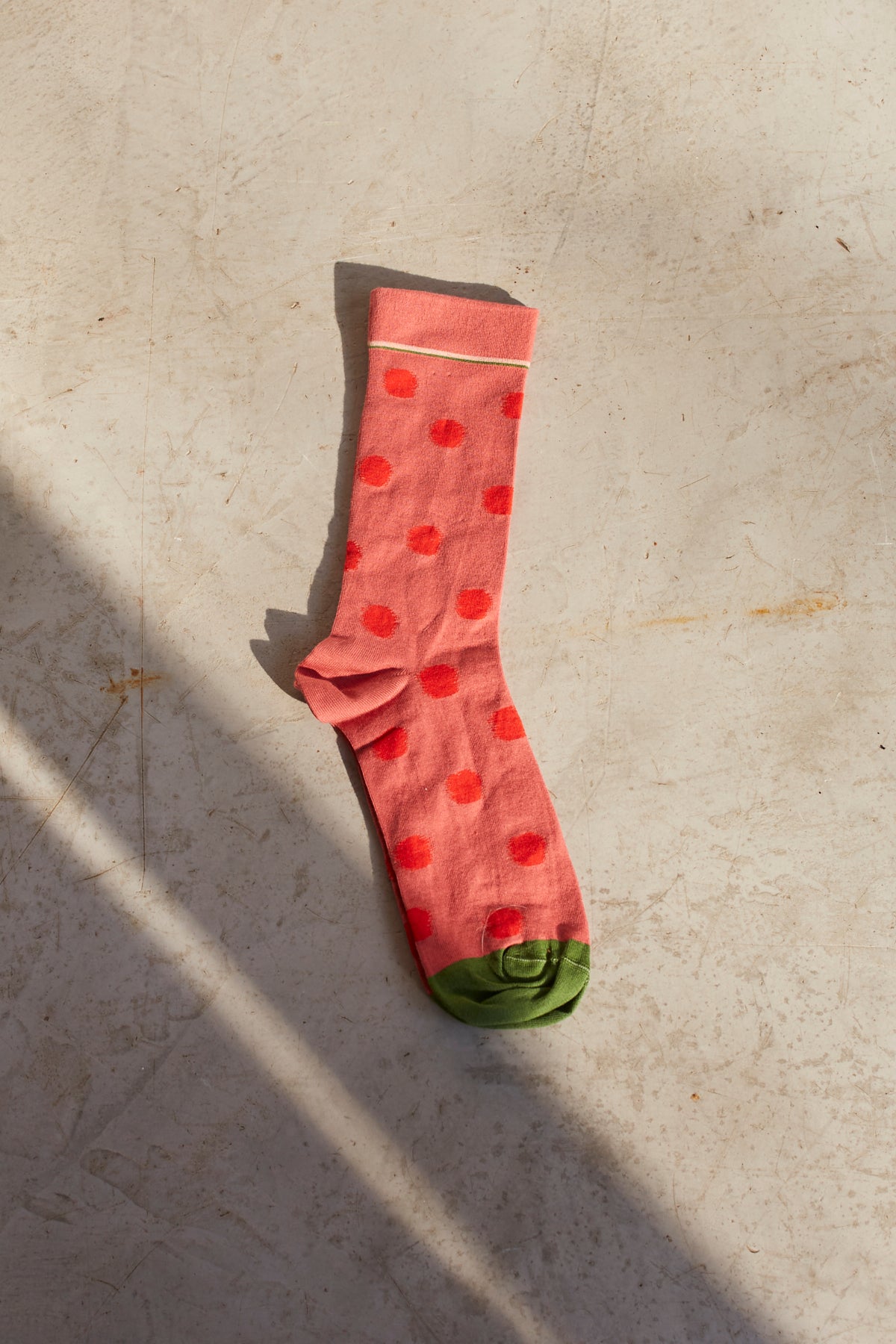 Socks - Chaussette Pois Rouge Fané