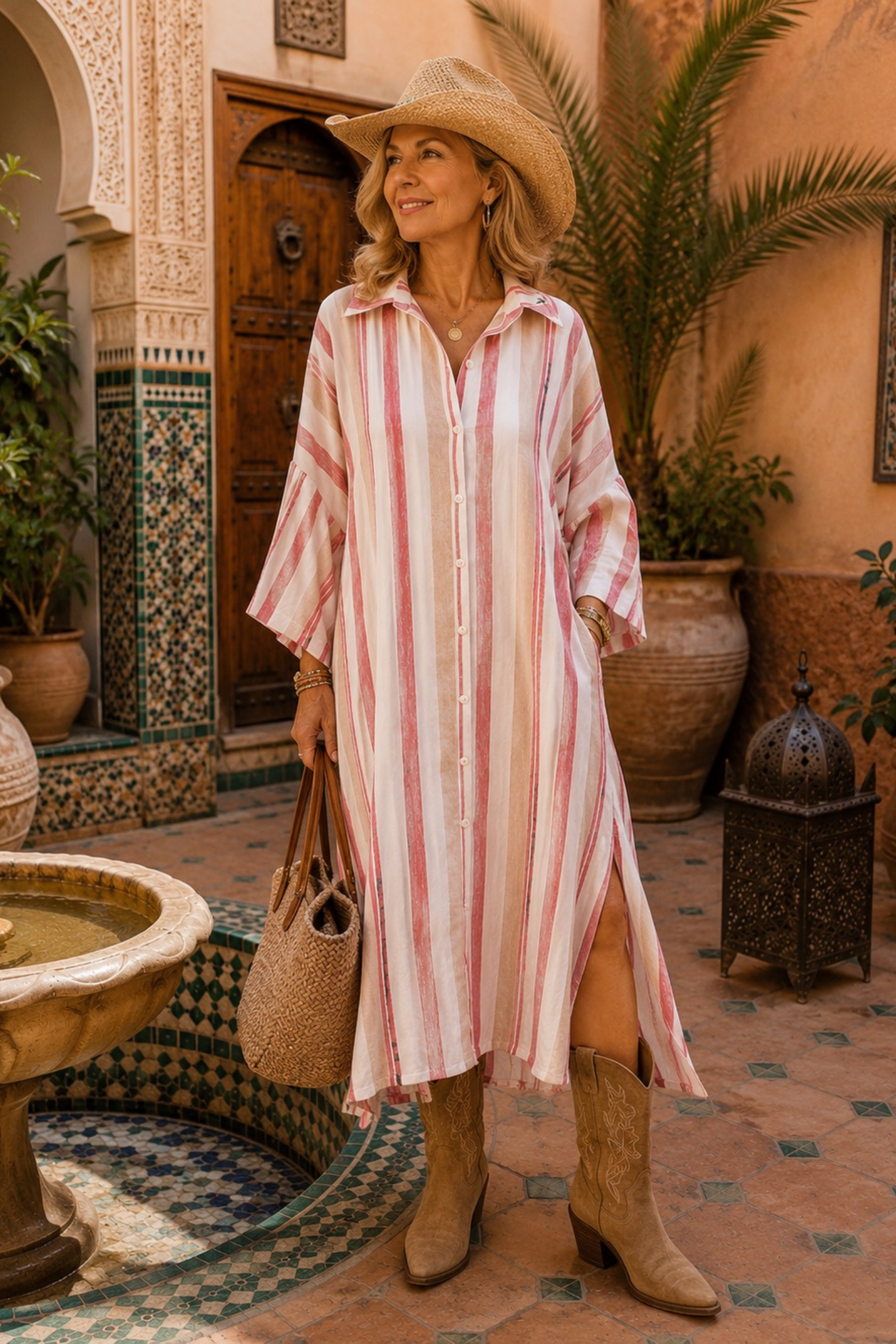 Savannah Silk Linen Kaftan