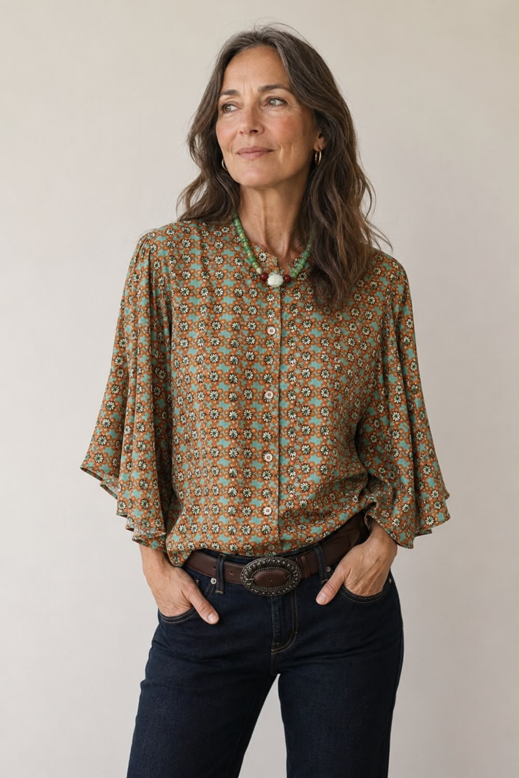 Butterfly Viscose Blouse Confetti