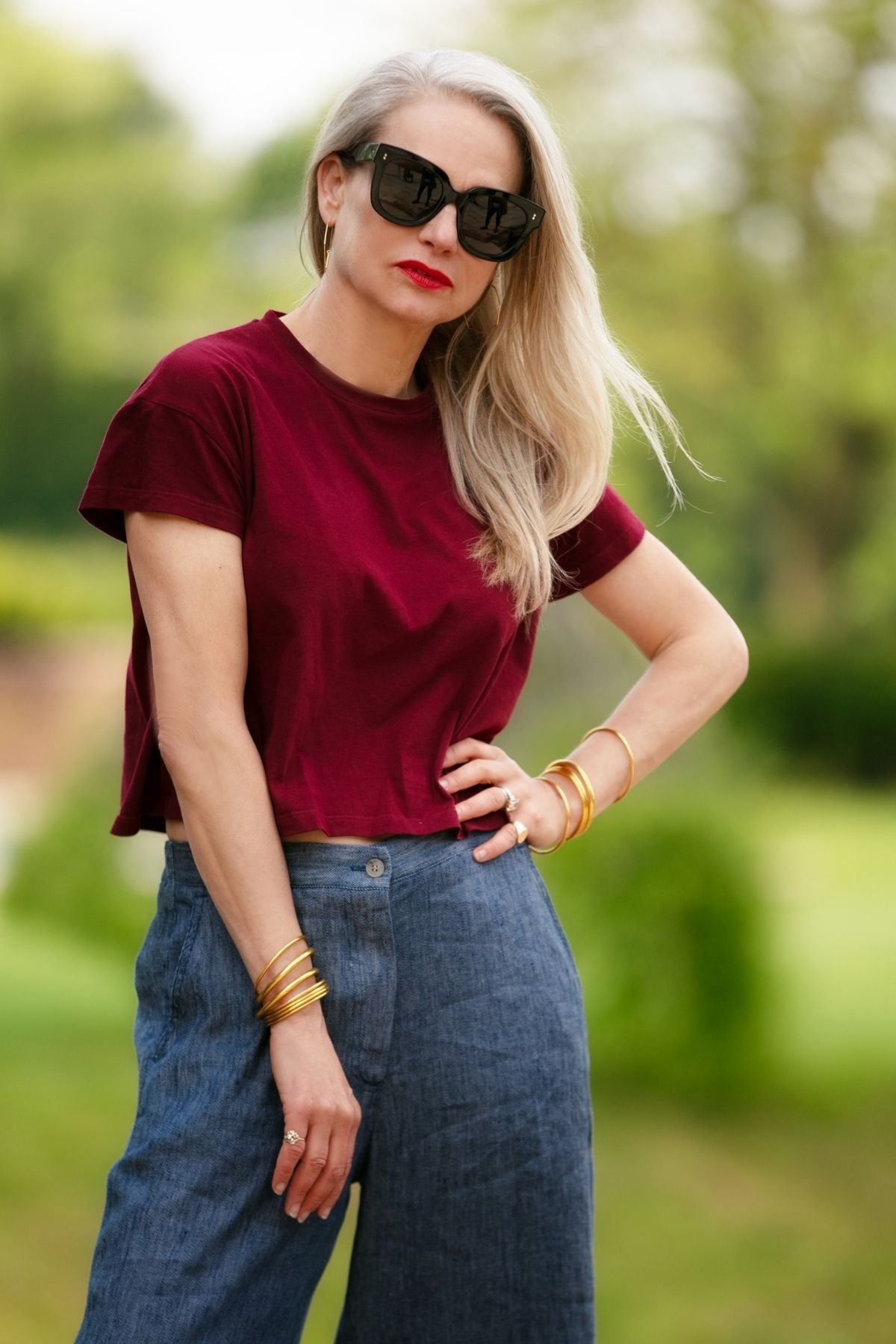 Burgundy Top Otto Dame