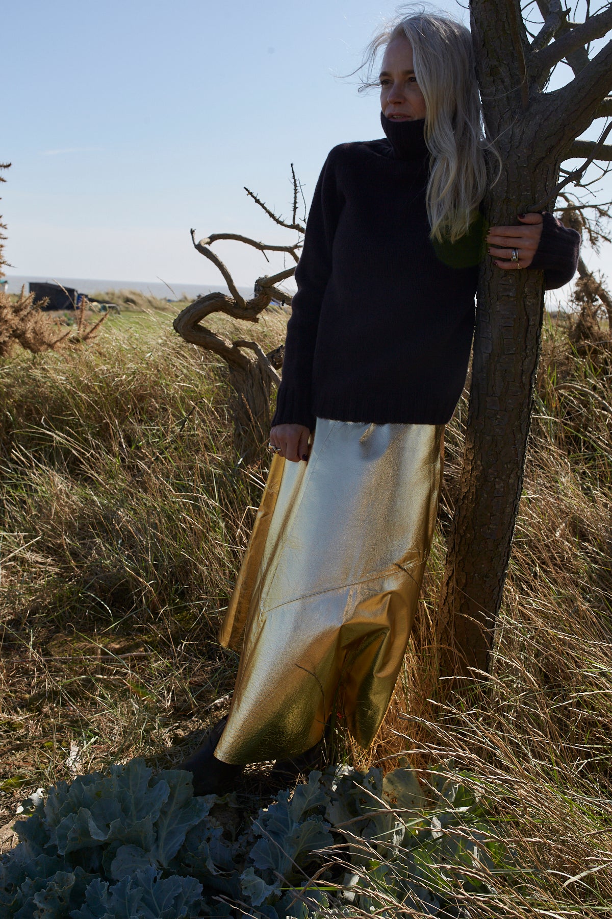 Chocolate Lamb Wool Rollneck