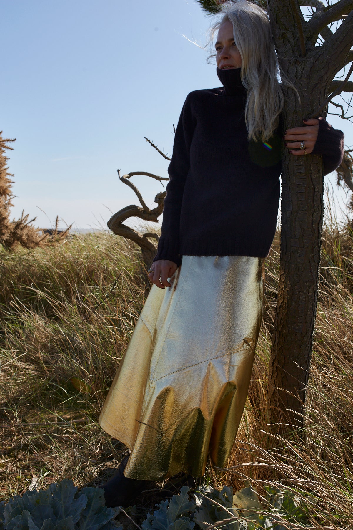 Chocolate Lamb Wool Rollneck