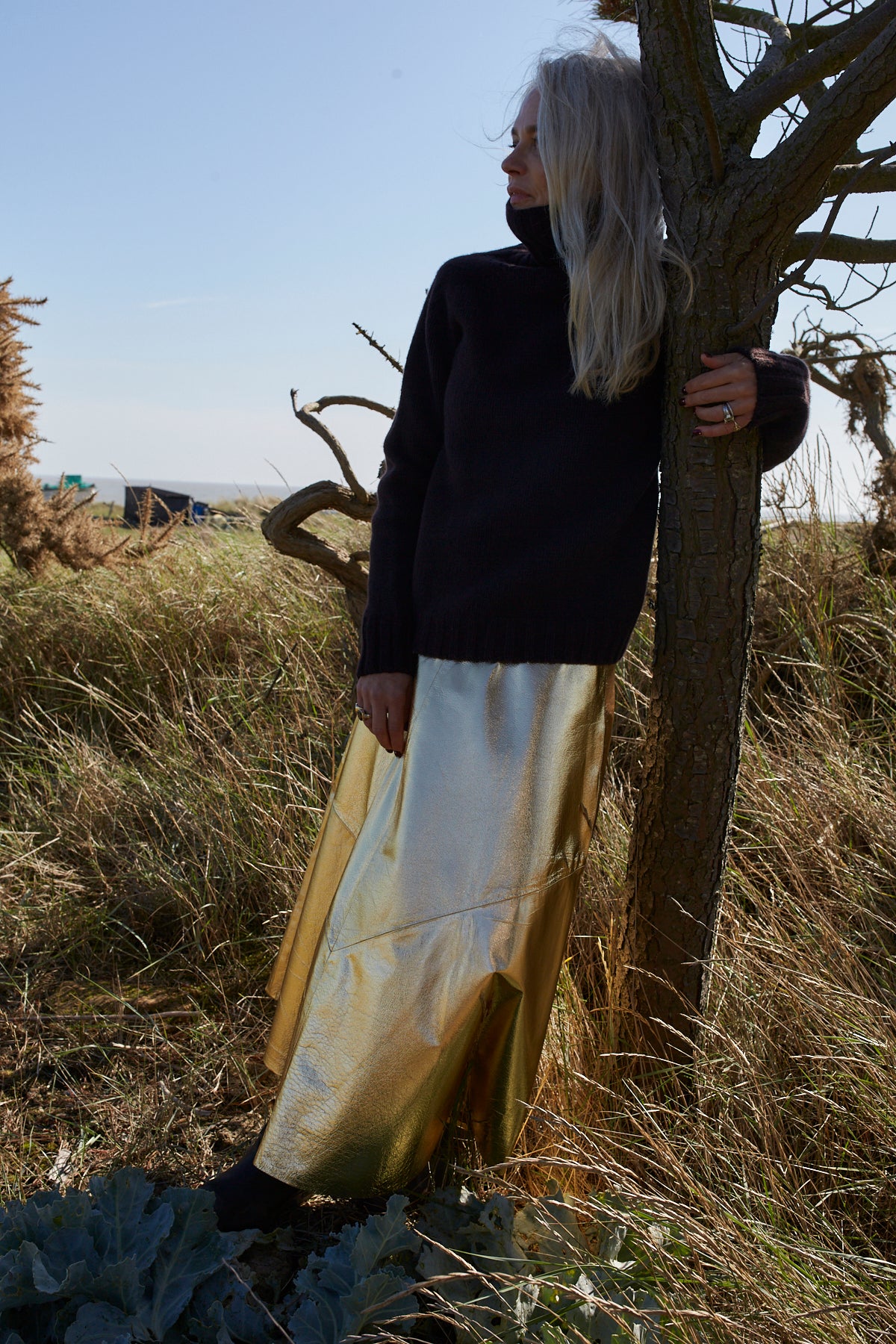 Chocolate Lamb Wool Rollneck