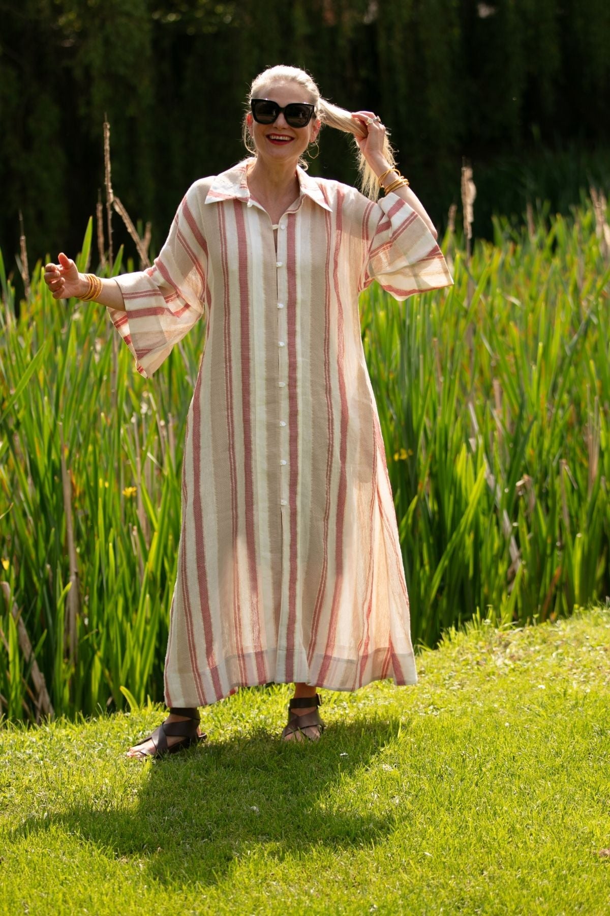 Savannah Silk Linen Kaftan