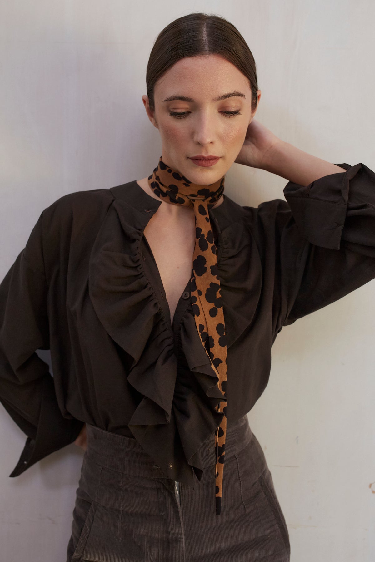 Silk Leopard Print Scarf