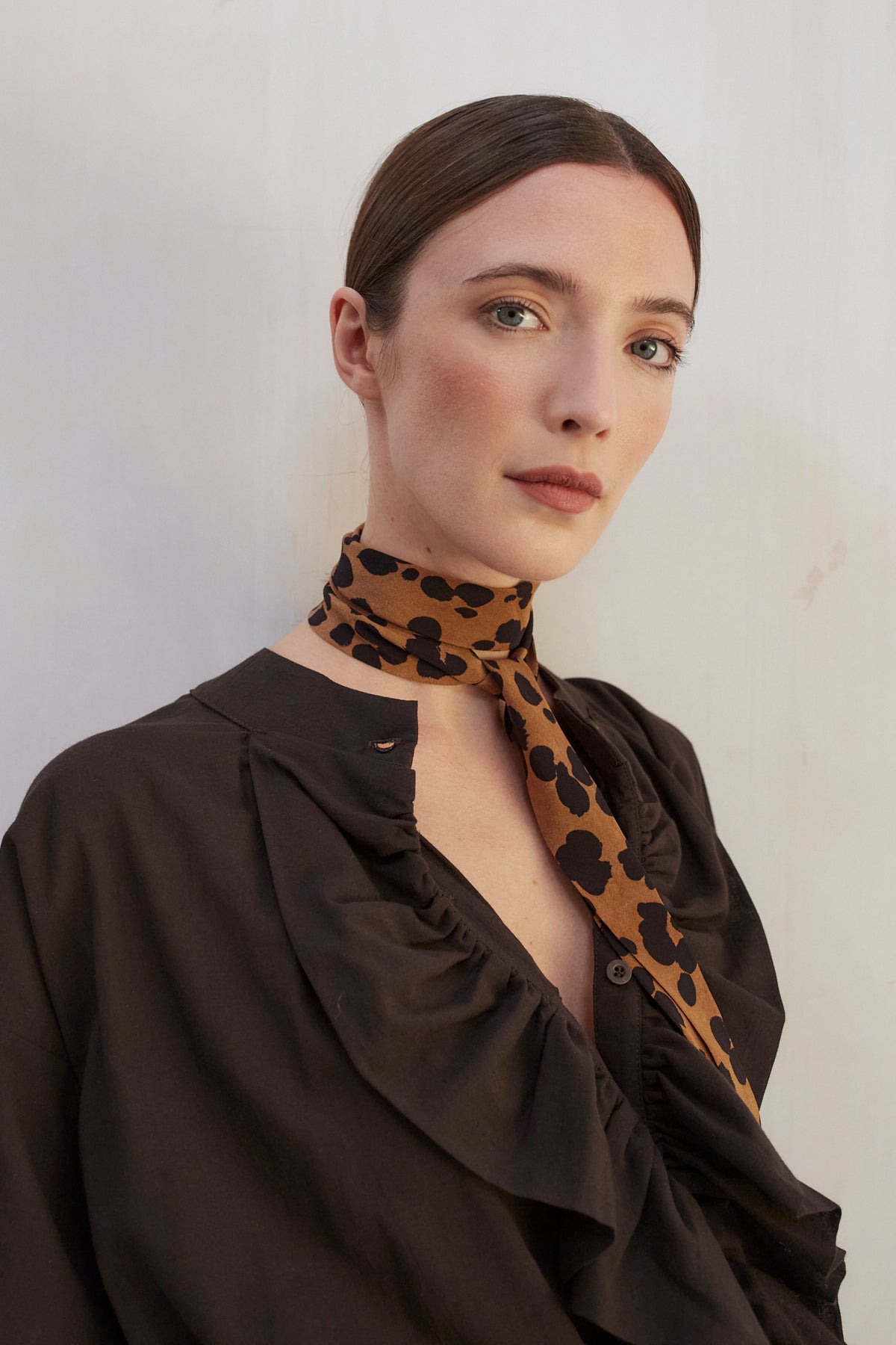 Silk Leopard Print Scarf