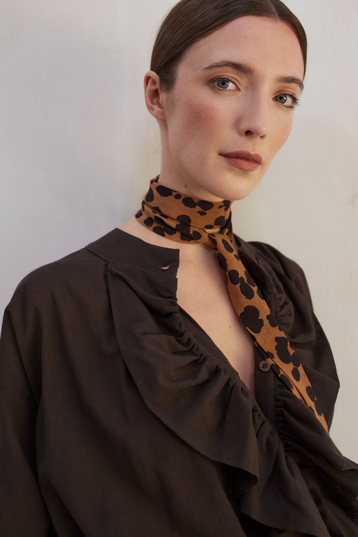 Silk Leopard Print Scarf