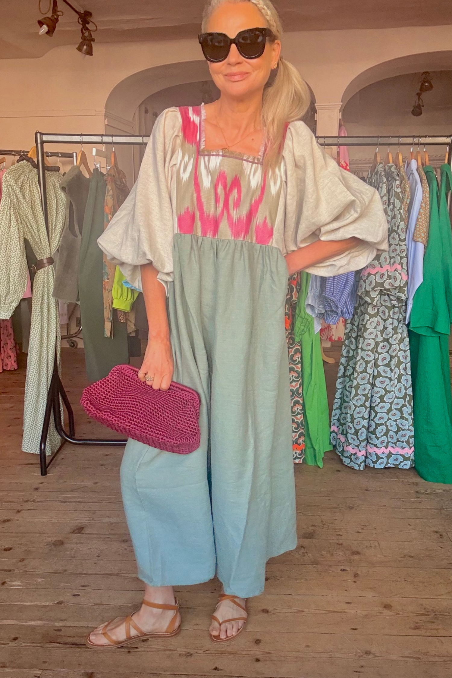 Lolita Linen / Cotton Ikat Dress