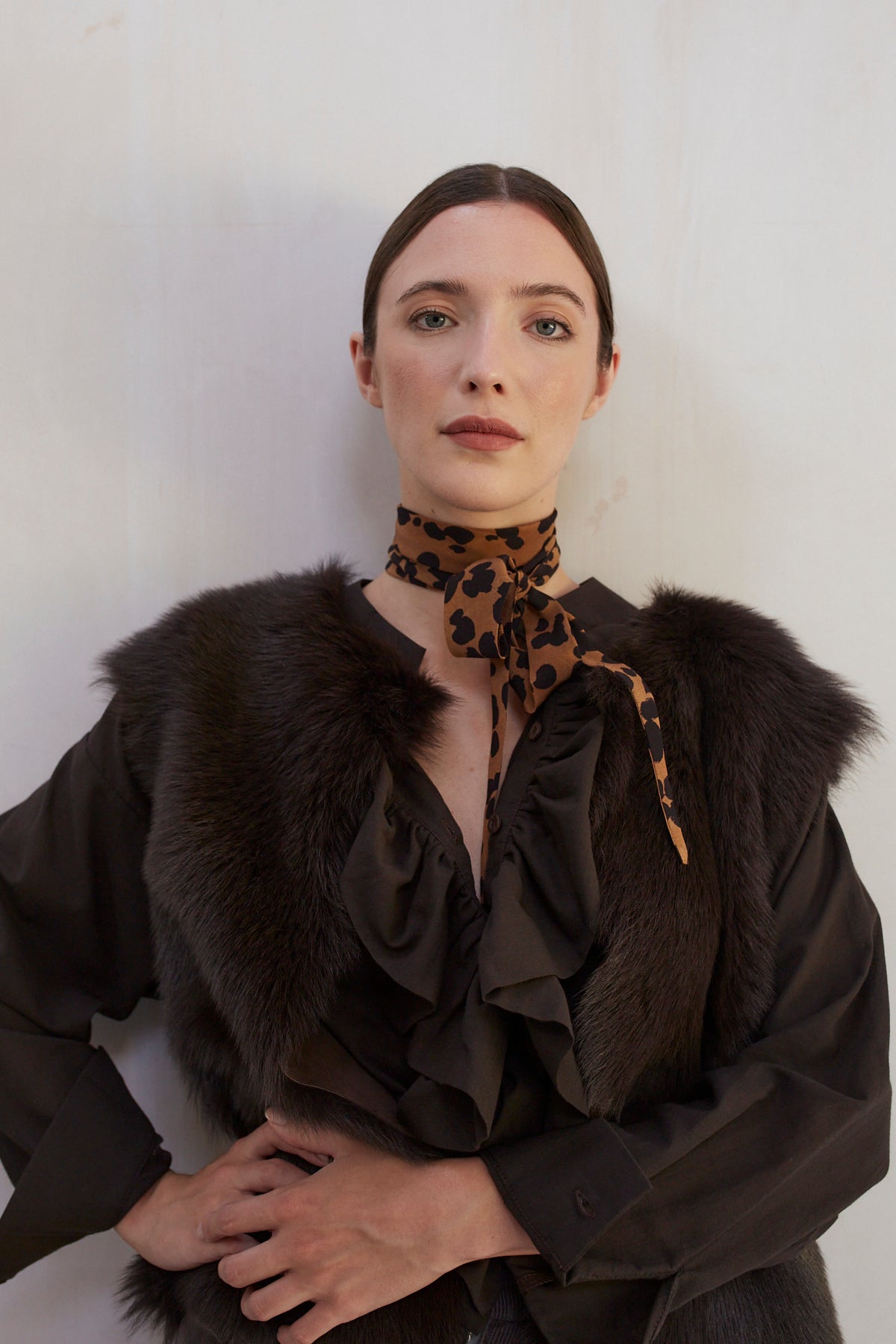 Silk Leopard Print Scarf