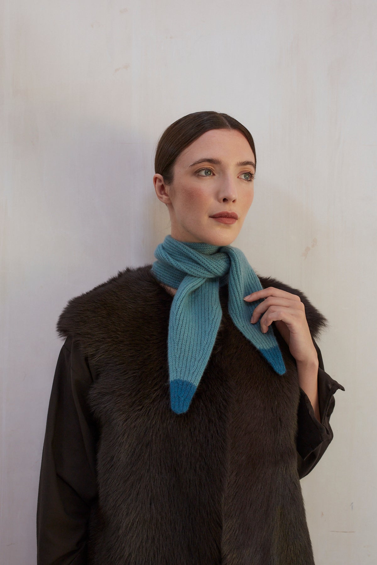 Dorothy Cashmere Neck Scarf Blue
