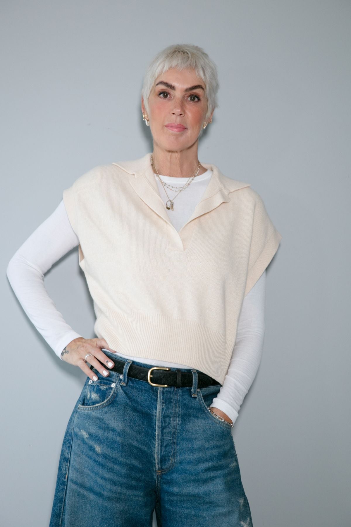 Cecily Cashmere Blend Vest - Sample Sale