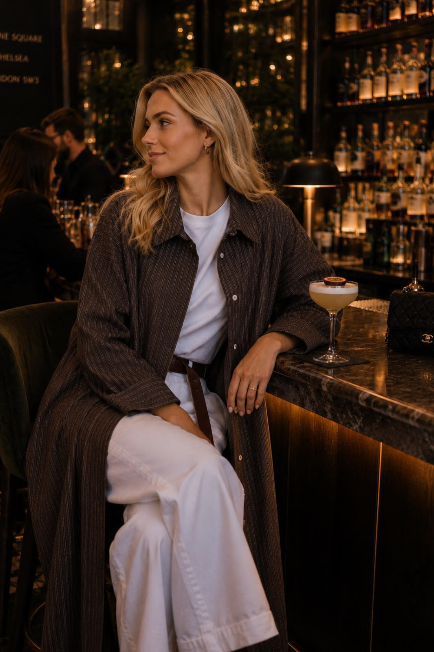 Duster Coat - Nutmeg & Cream