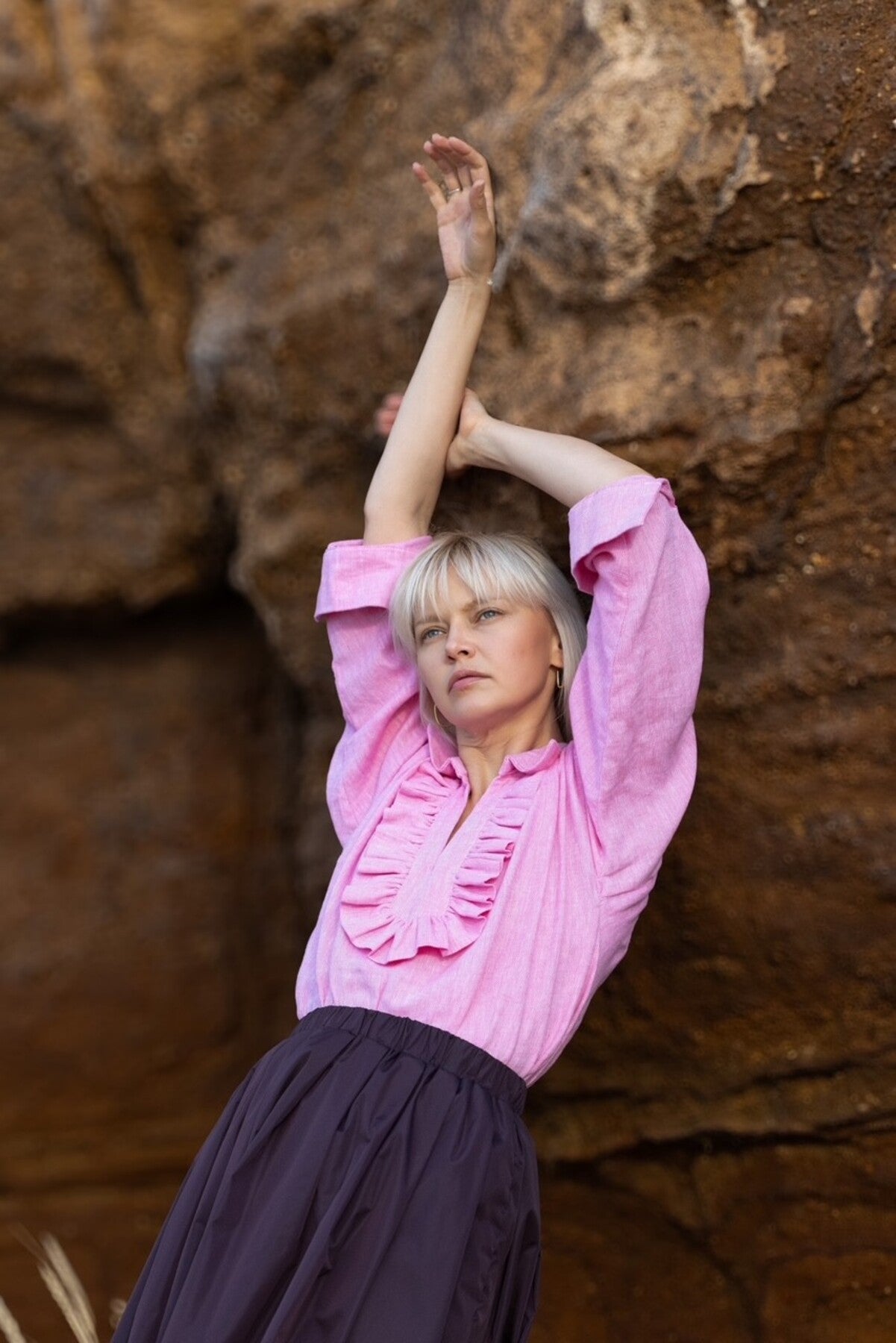 Cate Ruffle Collar Blouse