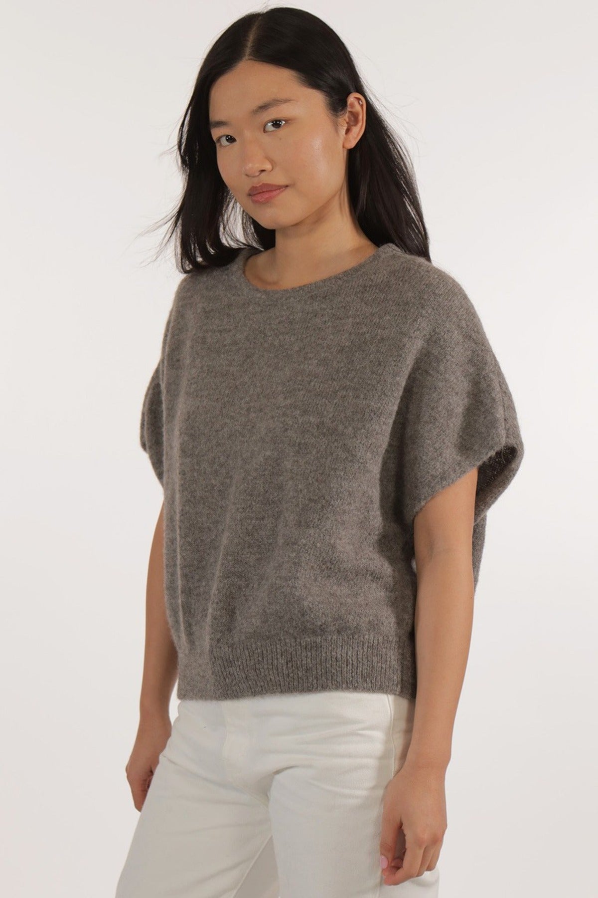 Sleeveless Sweater in Baby Alpaca Wool
