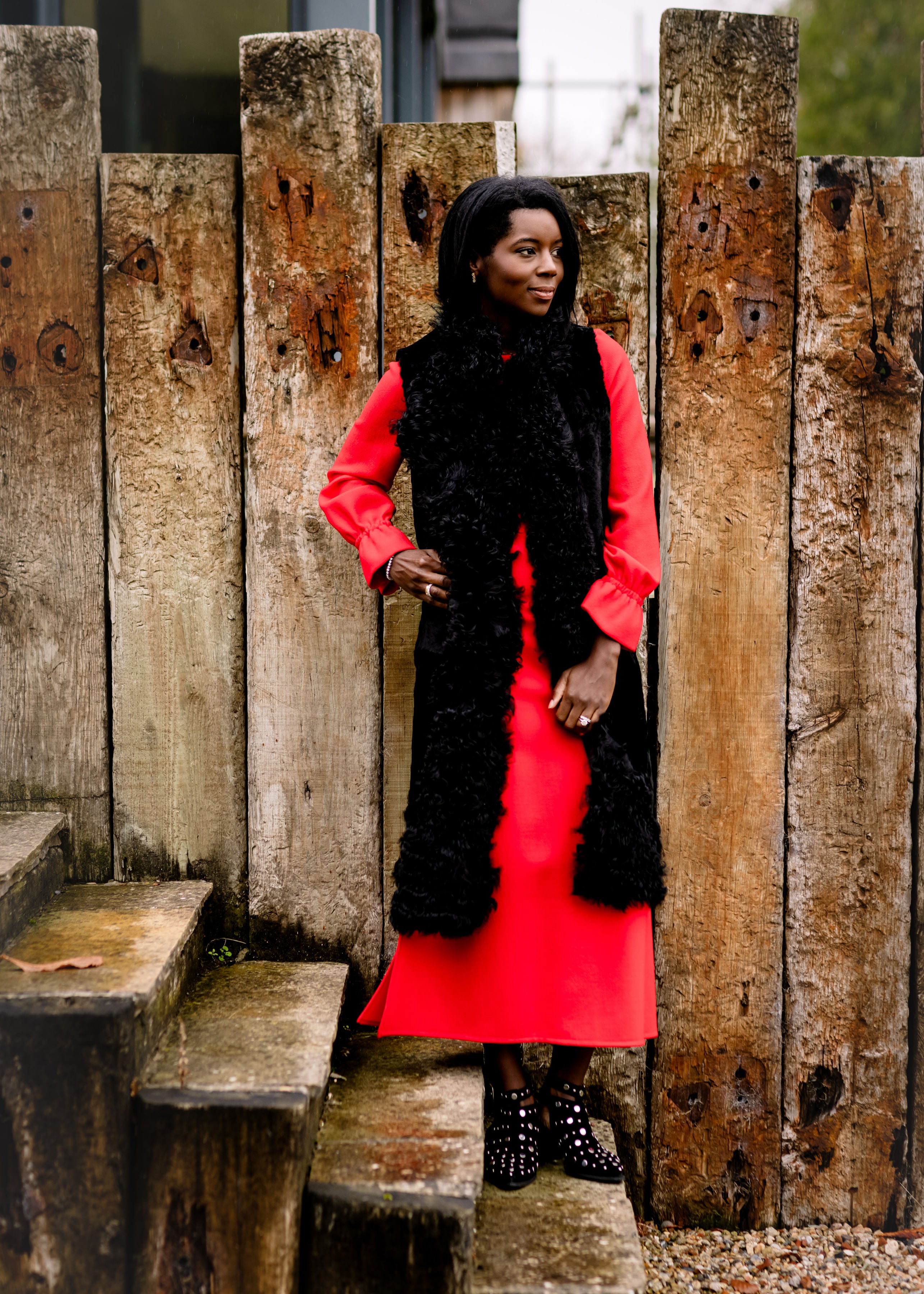 Elizabeth Afghan Black Waistcoat - Sample Sale