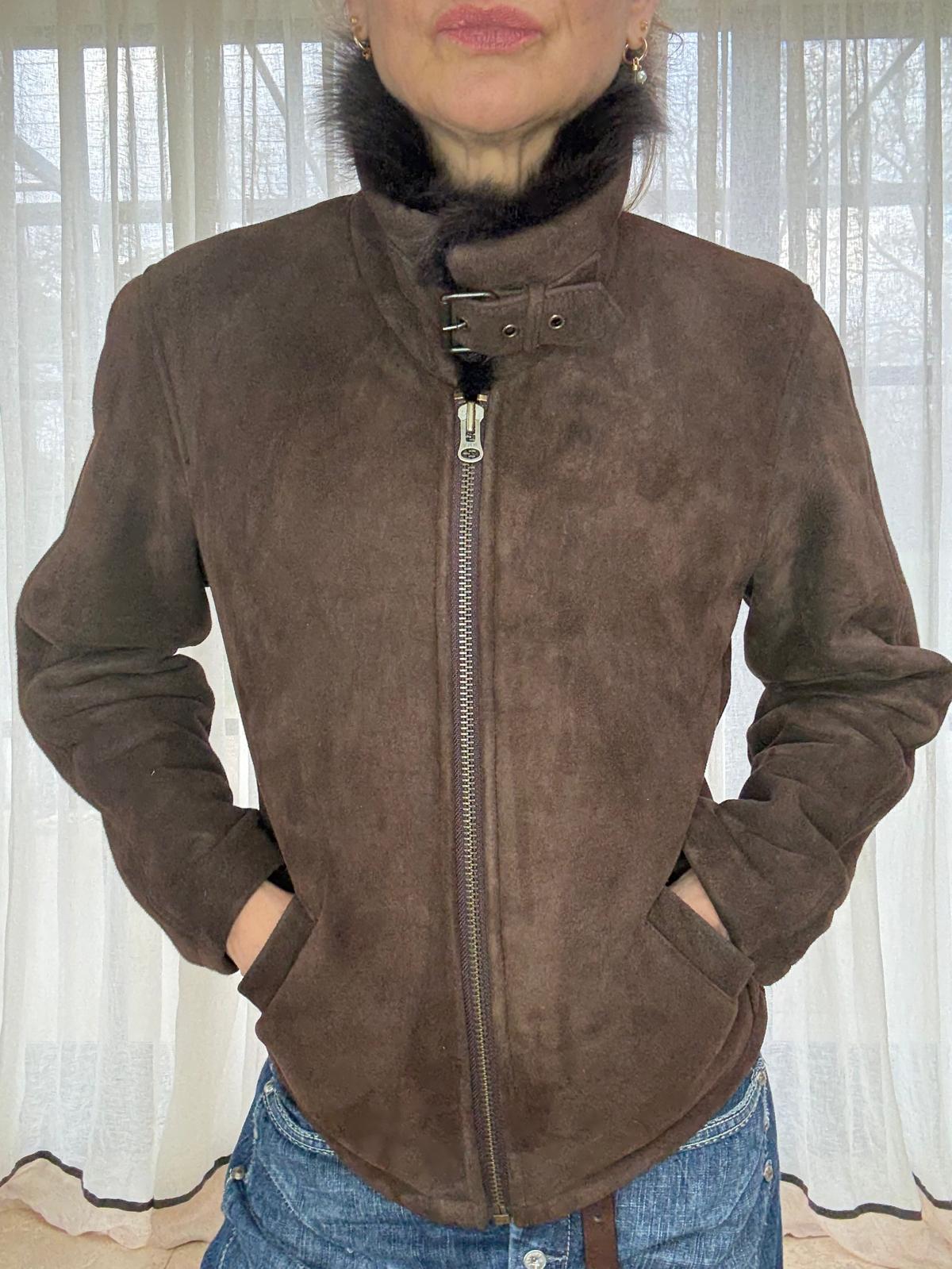 Brown Aviator Leather Jacket - Sample Sale