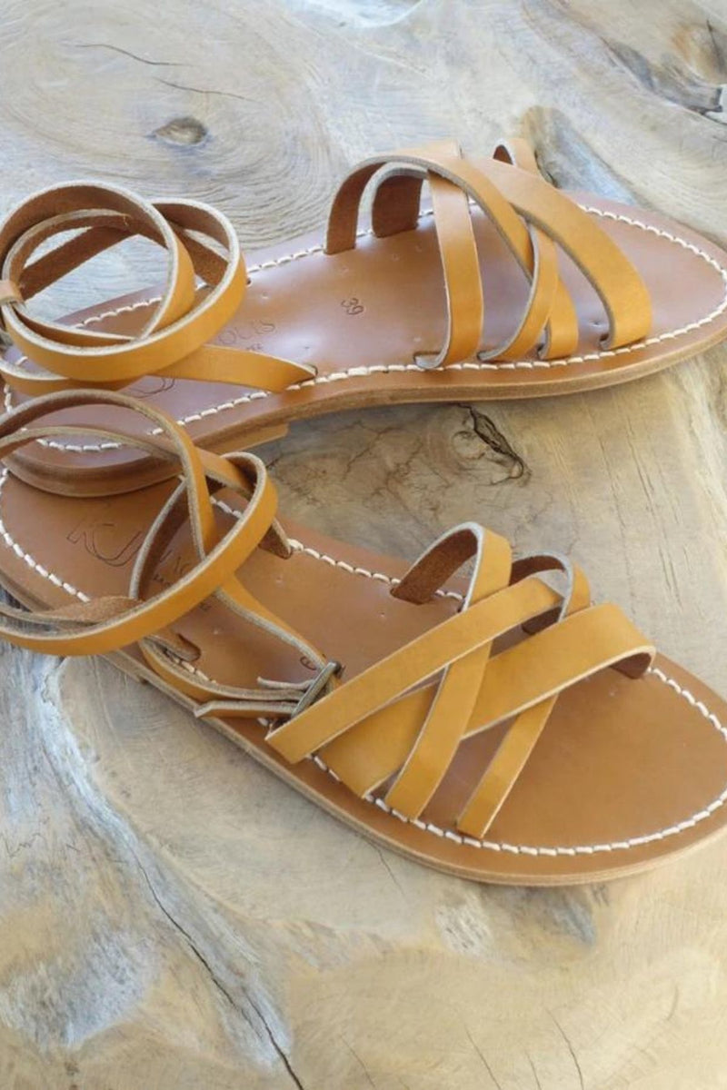 K Jacques Hand Made Natural Leather Galapagos Sandals